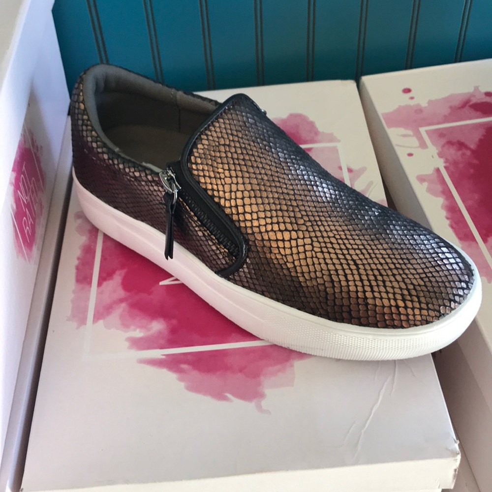 Not Rated Bronze Slip On Sneakers